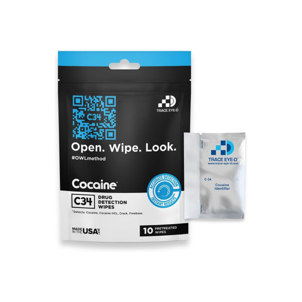 Trace Eye-D Cocaine Drug Detection Wipes
