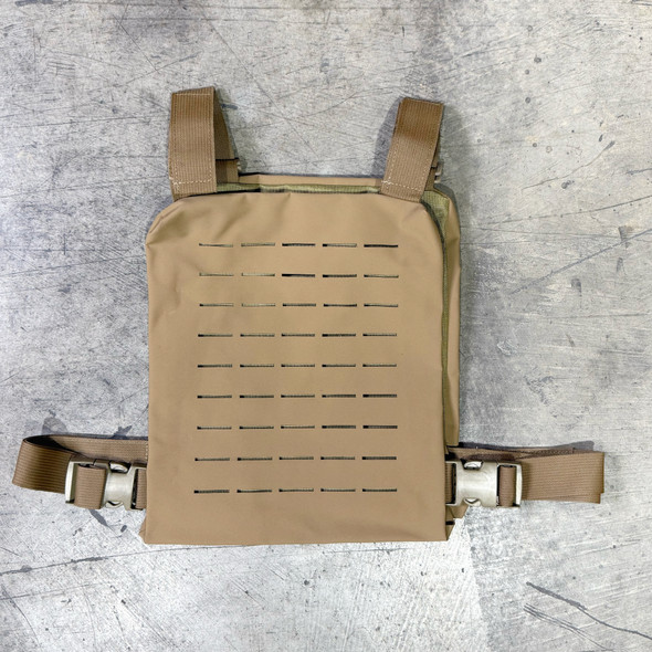 Kley-Zion Ultra Low Profile Plate Carrier, Coyote Brown, Laser Cut MOLLE, Contract Overrun
