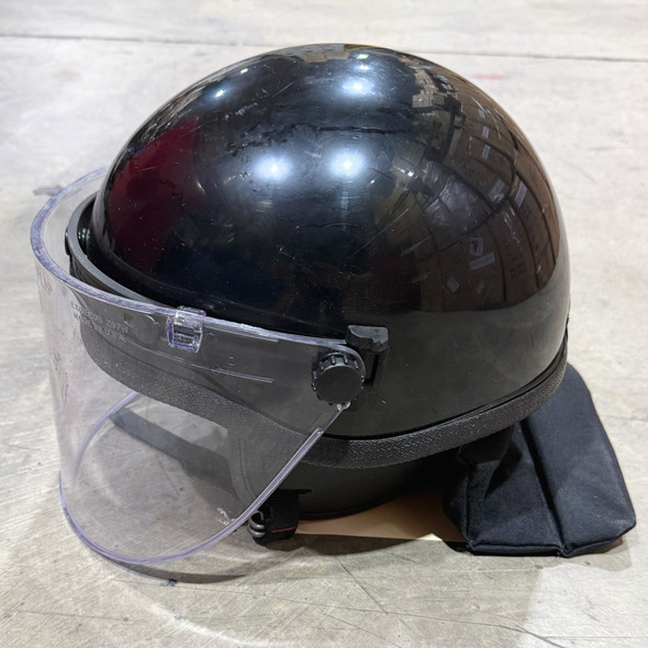 Premier Crown Corp Medium C-3 Law Enforcement Riot Helmet, Black, w/ Face Shield, Police Trade