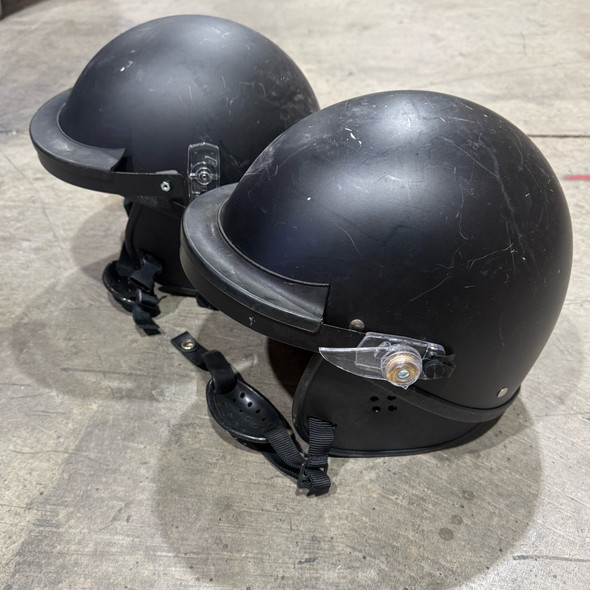 Super Seer Law Enforcement Riot Helmet w/ Broken Face Visor, Police Trade