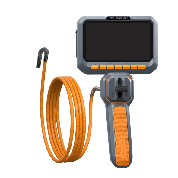 Teslong F5 PRO 2-Way Dual Lens Articulating Inspection Camera with 5-inch Screen Borescope