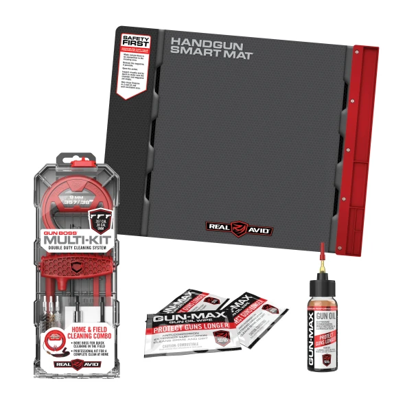 Real Avid Rifle Gun Boss Multi-Kit 9mm Handgun Cleaning Pack