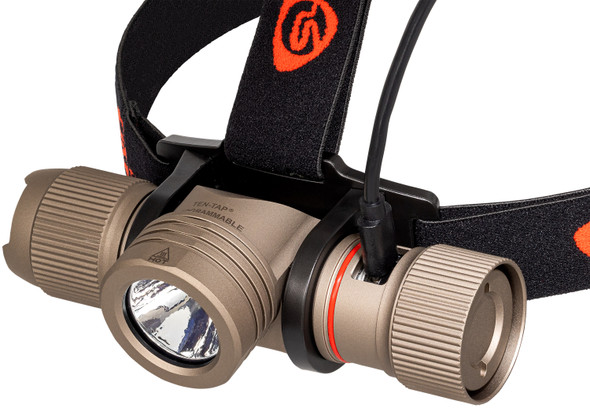 The high-performance ProTac 2.0 Headlamp produces 2,000 lumens without sacrificing run time. Streamlight’s Ducks Unlimited ProTac 2.0 Headlamp features a co-branded DU headstrap and desert tan color. Powered by an SL-B50® battery pack that can be charged inside of the light.