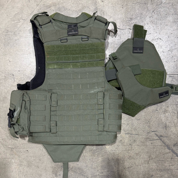 Protech Law Enforcement Armor Carrier, w/ Shoulder/Neck/Groin Protectors, Police Trade