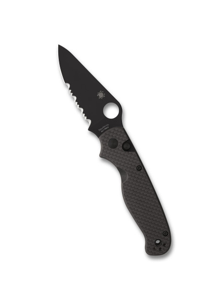 Copy of Spyderco C275CFPS BUTTONUP Carbin Fiber Folding Knife 3.25" Serrated Edge