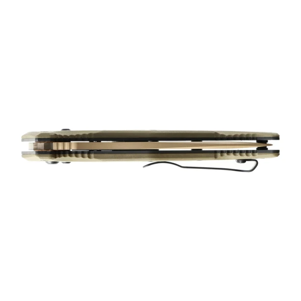 The Benchmade 2750FE-04 Auto Adamas, designed by Shane Sibert, is a hard-use automatic folding knife built for tactical and heavy-duty applications. Featuring rapid deployment via Benchmade's Auto AXIS mechanism, this folder delivers reliable, one-handed operation when speed is critical. The 3.78-inch drop point blade is crafted from MagnaCut steel, offering a superb balance of toughness, edge retention, and corrosion resistance. This flat-ground blade is finished with a Flat Dark Earth Cerakote coating for added protection and minimal reflectivity. The handle features textured OD green G10 scales, providing a secure, comfortable grip under demanding conditions. At an overall length of 8.89 inches and weighing 5.81 ounces, this tough folder is ready for anything. Includes a ballistic nylon sheath and reversible pocket clip.