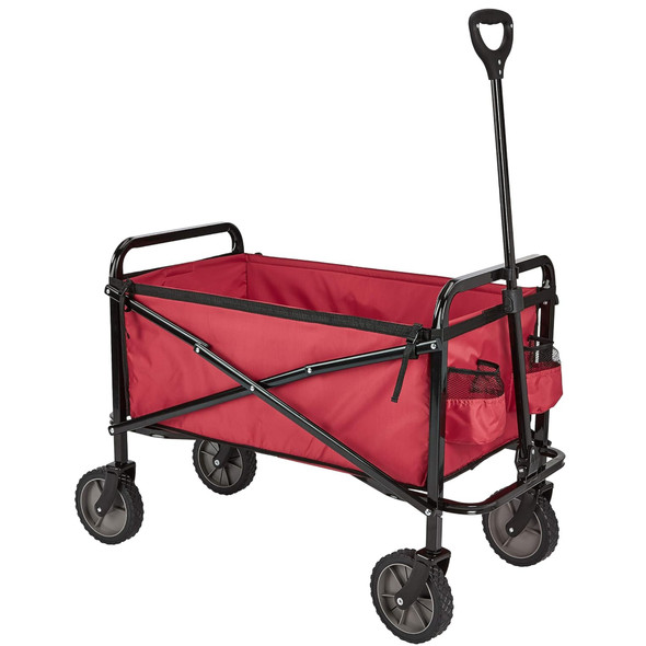 Collapsible Heavy Duty Utility Wagon for Outdoor Sports, Camping, Garden, and Pets, Portable with Handle, 250+ pounds Weight Capacity, 20 x 5 x 25 inches, Multiple Colors