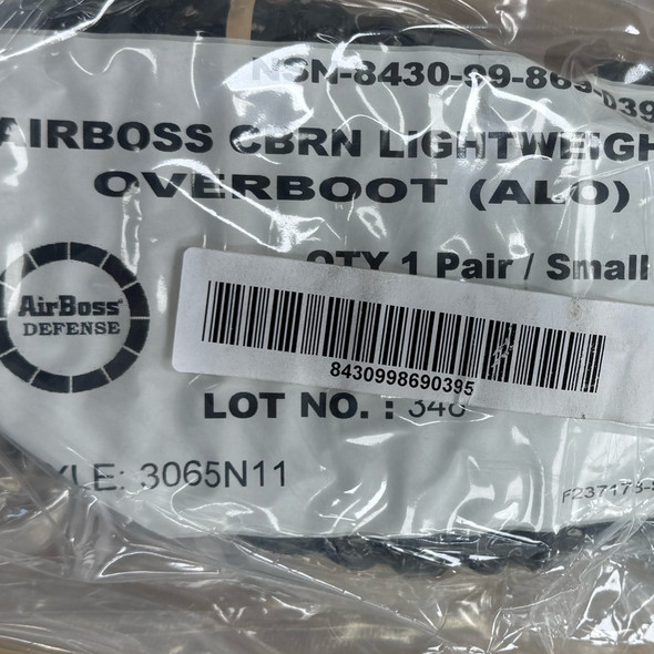 AirBoss Defense 3065N11 CBRN Lightweight Chemical Protective Overboots (ALO), Never Issued, Police Trade