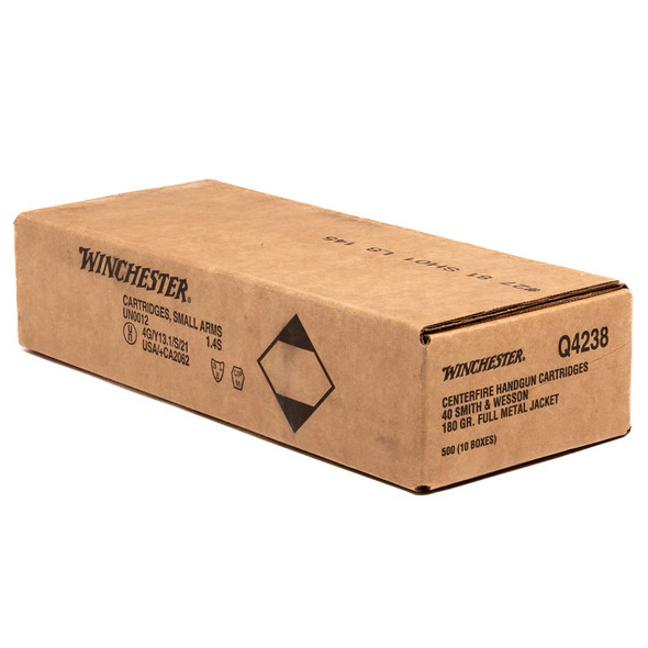 Winchester .40 S&W 180 Grain Full Metal Jacket - 500 Round Case