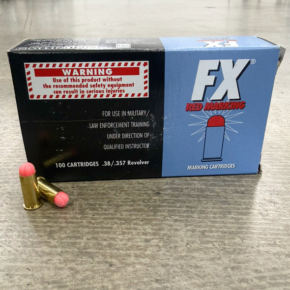 Simunition FX .38/.357 Revolver Marking Cartridges, 100-Round Box, Police Trade