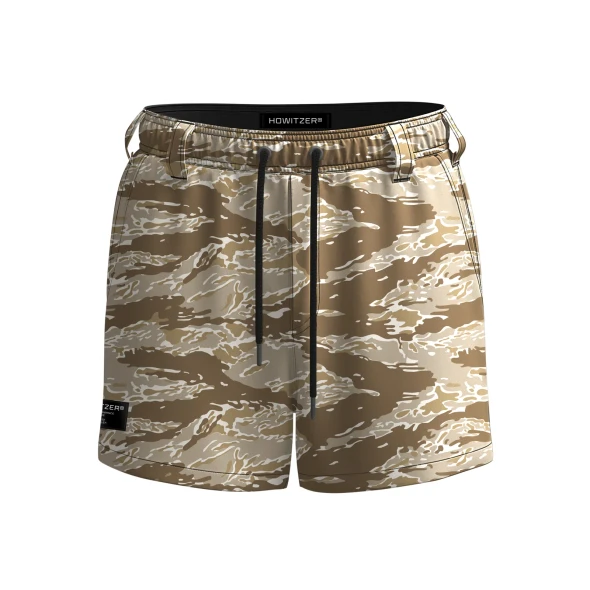 Howitzer CV9494 Hybrid 4" Tiger Tan Camo Short