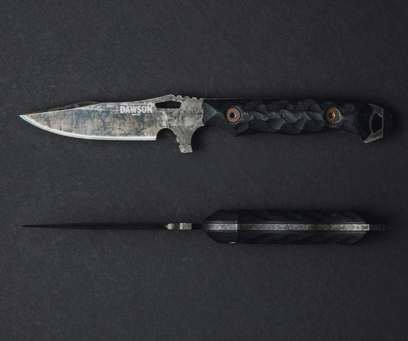 Dawson Smuggler Rainstorm Black G10 80CRV2 3.375" Knife