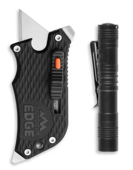 Outdoor Edge Slidewinder Knife and Pocket Flashlight