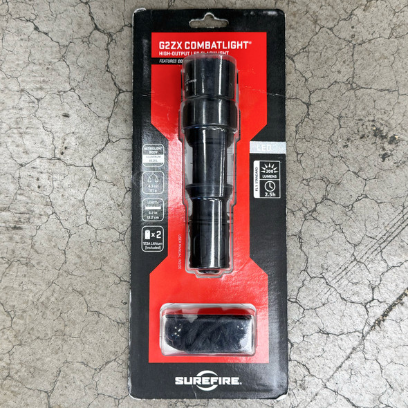 SureFire G2ZX-A-BK CombatLight 200-Lumen LED Flashlight, Black, New Old Stock