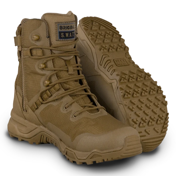 Original SWAT 177503 Alpha Fury 8" Side-Zip Coyote Boots