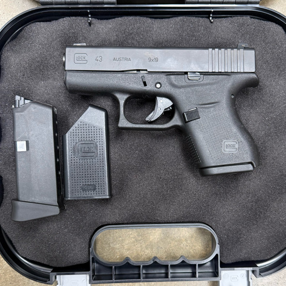 Glock 43 9mm Pistol w/ Two 6-Round Magazines, Police Trade