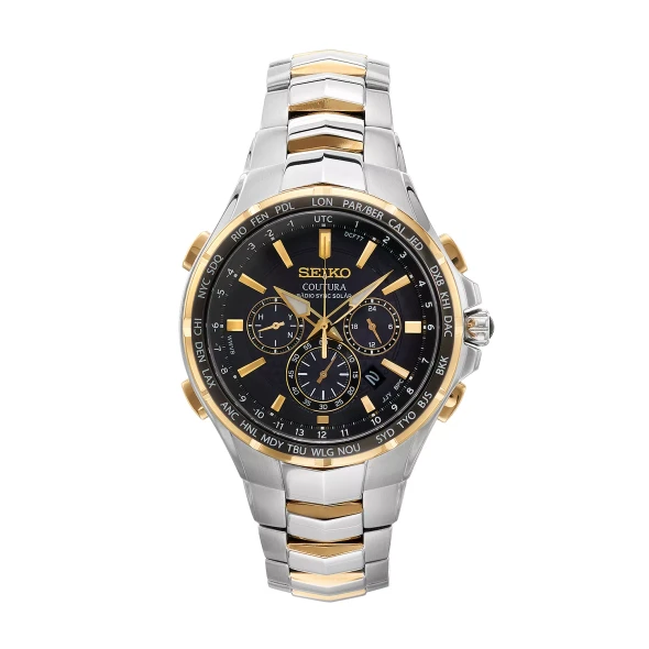 Seiko SSG010 Coutura Radio Sync Solar Chronograph Watch 44.5 mm
