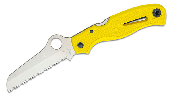 Spyderco C89SYL Atlantic Salt Folding Knife 3.69" Sheepfoot Serrated Edge