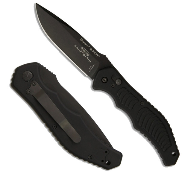 Meyerco 18 X-Ray Military Police Automatic Knives, Spear Point / OD Green