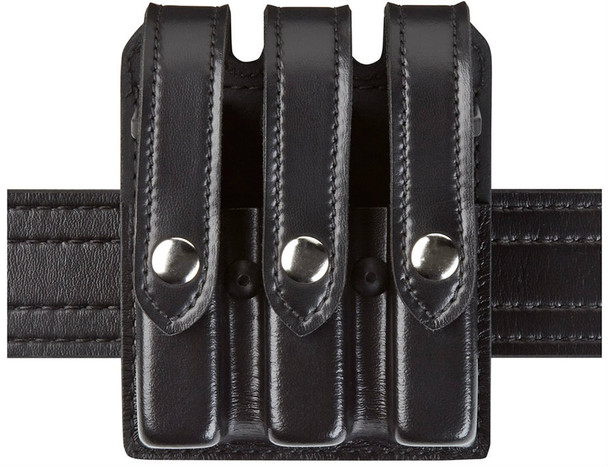 Safariland Model 777 Slim Triple Mag Pouch w/Flap for Beretta 92/S&W 59 - STX Black