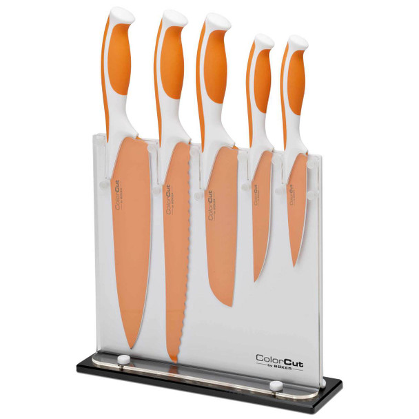 Boker Apricot-Orange ColorCut Kitchen Knives Set