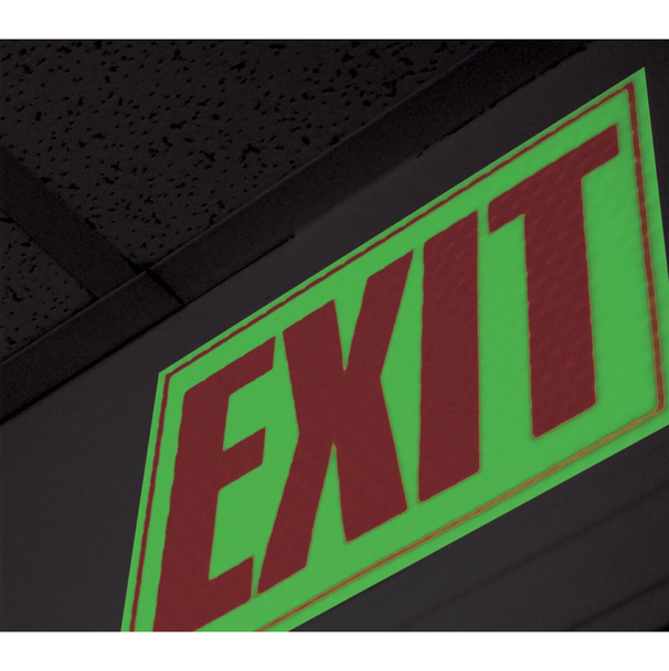 Cyalume Cyflect Exit Sign w/ Adhesive Backing Glows and Reflects