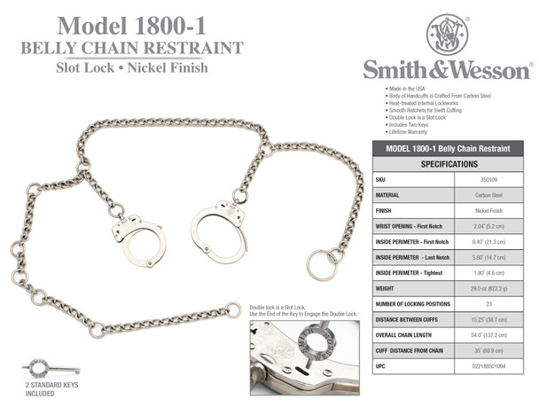 S&W Model 1800 Belly Chain with Handcuff