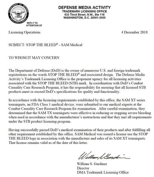 SAM Medical Bleeding Control Kit