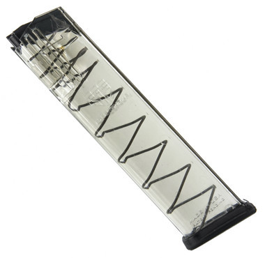 ETS 17-Round Clear Magazine for Glock 17/19/19X/26/34/45 9mm