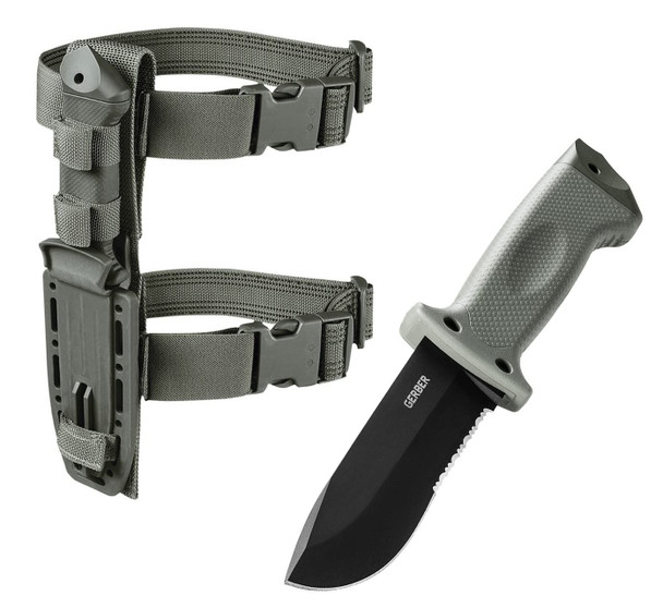 Gerber LMF II Infantry Fixed 4.84" Combo Blade, FG5042, Glass Filled Nylon Handle - 22-01626