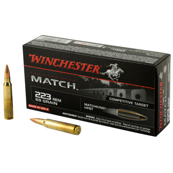 For serious rifle competition, trust Match ammunition. Combining proven Winchester technology with proven bullets, the hollow point boat tail design provides the precision that match shooters demand, shot after shot.
