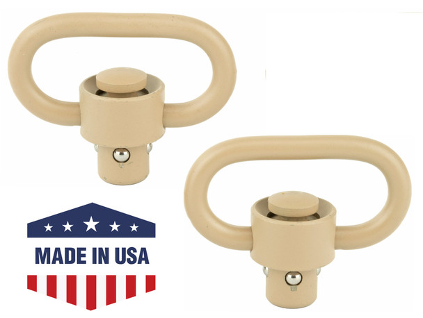 GrovTec QD Heavy Duty Push Button Swivels Sand 2/Pack