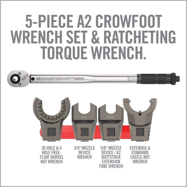Real Avid Master-Fit 5-Piece A2 Crowfoot Wrench Set