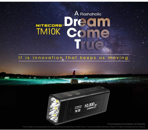 Nitecore TM10K 10,000 Lumen Burst Rechargeable Flashlight