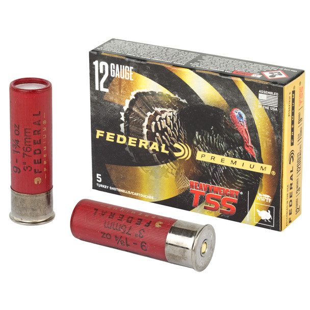 Federal Premium Heavyweight 12 Gauge 3" 9 Shot 1.75oz TSS Ammunition 5rds