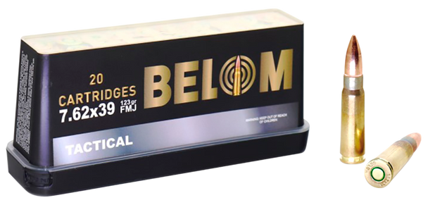 Belom Tactical 7.62x39mm 123gr FMJ Ammunition 20rds