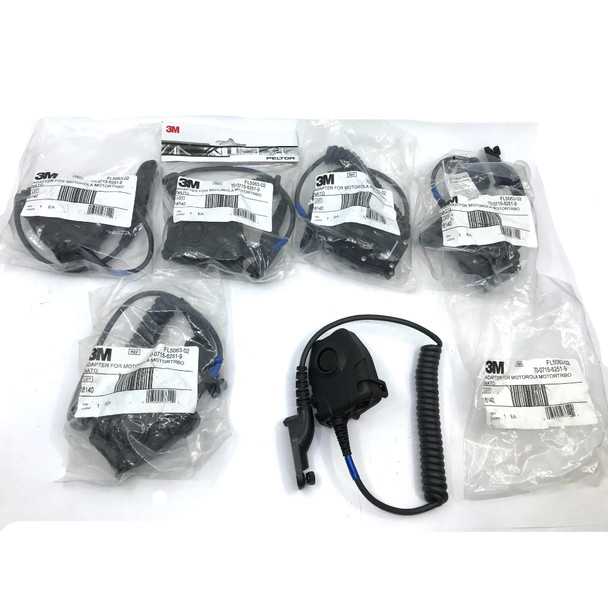 Open Box Lot Of 6 Pcs Peltor FL5063-02 PTT Radio Adapter For Motorola APX,SRX,XPR For Use With COM TAC SWAT TAC Series