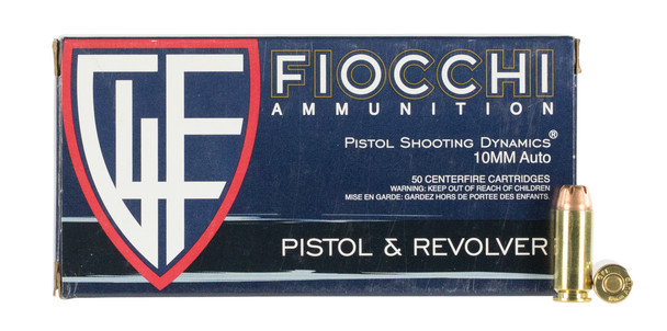 Fiocchi 10mm Auto 180gr JHP Ammunition 50rds
