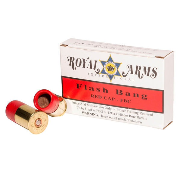 Royal Arms Flash Bang 12ga Cartridge (Brown Cap) Breaching Ammunition Box of 25 