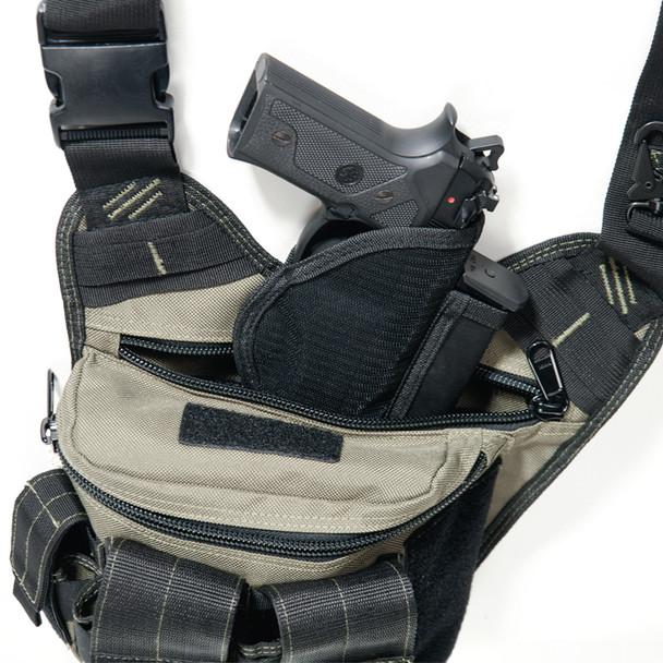 G Outdoors Large Rapid Deployment Sling Pack w/Handgun Holster