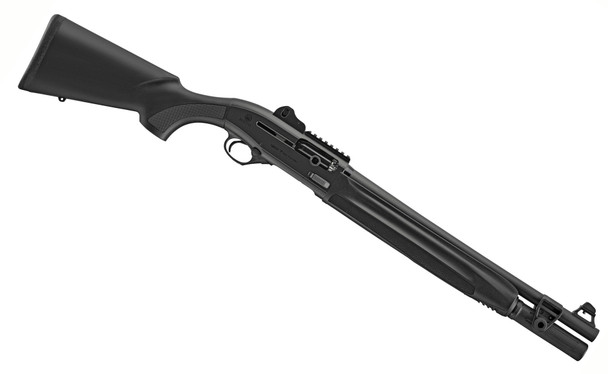 
Beretta, 1301 Tactical, Semi-automatic Shotgun, 12 Gauge, 3" Chamber, 18.5" Barrel, Anodized Finish, Black, Synthetic Stock, Improved Cylinder, Ghost Ring Sight, 7 Rounds
Having worked with military and police forces all around the world, Beretta offers you decades of experience building firearms that meet the strictest demands of professional shooters. The 1301 embodies this experience. Engineered to be ultra-reliable and easy to use, it has all the features that a modern tactical shotgun should offer - and more. The Beretta 1301 Tactical shotgun features enlarged controls, a cold hammer-forged, back-bored barrel, and Beretta's integrated BLINK gas operating g system with a cross tube gas piston that allows for 36% faster cycling than its competition.