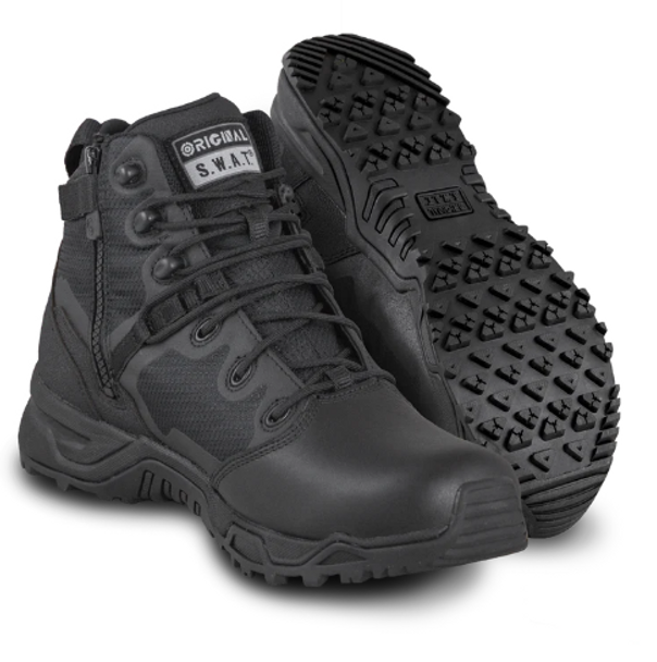 Original SWAT 176501 Alpha Fury 6" Polishable Toe Side-Zip Waterproof Boots