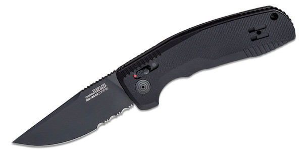SOG SOG-TAC Automatic Folding Knife 3.4" Plain/Serrated D2 Drop-Point Blade