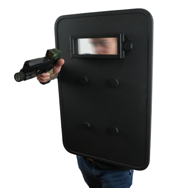 BattleSteel TACLite Level 3+ 20x30 M855/M80 7.62mm Rated Ballistic Shield with View-Port 30 Lbs. 