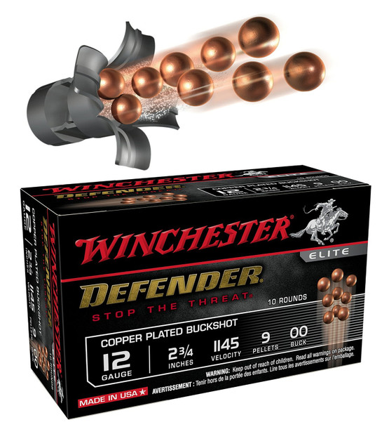 Engineered to maximize terminal ballistics, Winchester Defender shotshell ammunition provides maximum stopping power for the ultimate performance in personal defense. Winchester incorporates unique technologies in specific rounds including, slug and buck, the segmenting slug and a unique 410 round, which includes Defense Discs and plated BBs.