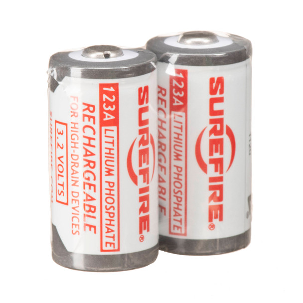 Surefire Rechargeable Battery CR123A 3.2 Volt Lithium 2-Pack