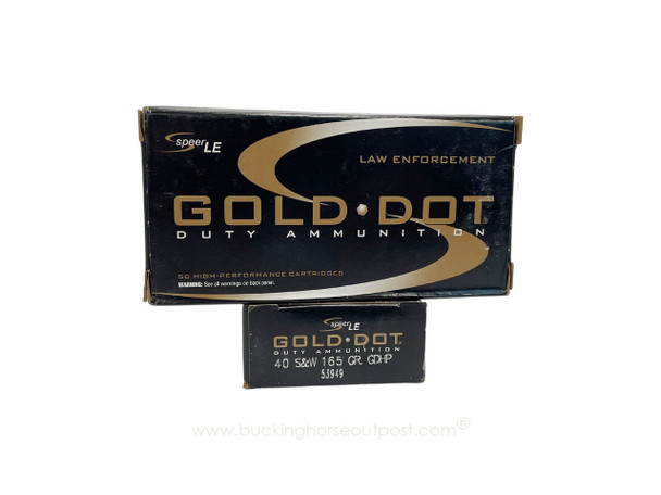 Speer Gold Dot .40 S&W 165 Grain Jacketed Hollow Point Ammunition Case of 1000rnd