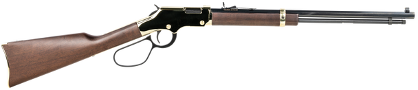 Henry H004L Golden Boy Large Loop 22 Short, 22 Long or 22 LR Caliber with 16 LR/21 Short Capacity, 20" Blued Barrel, Brasslite Metal Finish & American Walnut Stock Right Hand (Full Size)