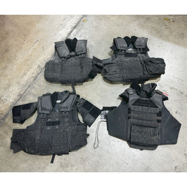 Lot of 4pc PROTECH IIIA Tactical Armor Vest, EXPIRED, Police Trade 