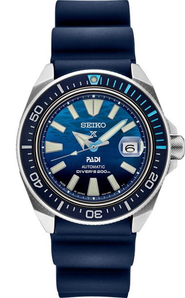 Seiko 5 Sports SRPJ93 Day/Date Prospex Divers Automatic Watch Blue Dial Blue Band